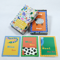 Cartes de jeu éducatives imprimées sur mesure avec des images d'animaux pour enfants - Jouet éducatif