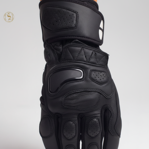 Vente chaude cuir de chèvre moto gants Knuckle protecteur pour Sports de plein air Motocross course automobile vtt vélo pêche - Product Image 1