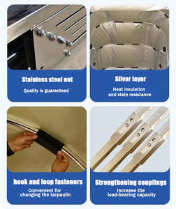 Garage a scomparsa in acciaio zincato <span class=keywords><strong>auto</strong></span> tenda pieghevole portatile in acciaio inox per <span class=keywords><strong>casa</strong></span> di <span class=keywords><strong>auto</strong></span> capannone riparo Carport <span class=keywords><strong>tettoia</strong></span> per parcheggio <span class=keywords><strong>tettoia</strong></span> - Product Image 4