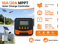 Contrôleur de charge solaire 99% MPPT haute efficacité avec USB 20A pour systèmes 12V/24V