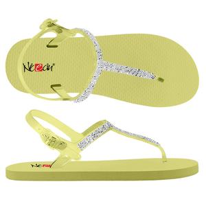 Sandalias Cómodas Azules con Tira Trasera para Mujer, Chanclas con Brillantina, Secado Rápido, Zapatos de Verano para Exteriores, Fabricante OEM al por Mayor - Product Image 3
