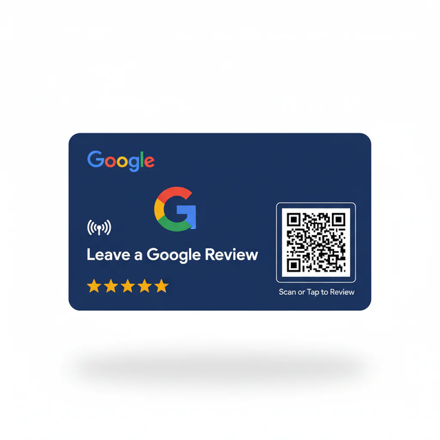 RFID NFC Card for Google Review with QR Code 13.56MHz NTAG213 NTAG215 NTAG216 PVC Printing logo Custom