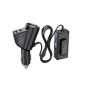 Chargeur de téléphone de voiture 1 à 5, adaptateur d'alimentation 12V 24V universel QC3.0 PD, charge rapide, allume-cigare multifonctionnel - Product Image 2