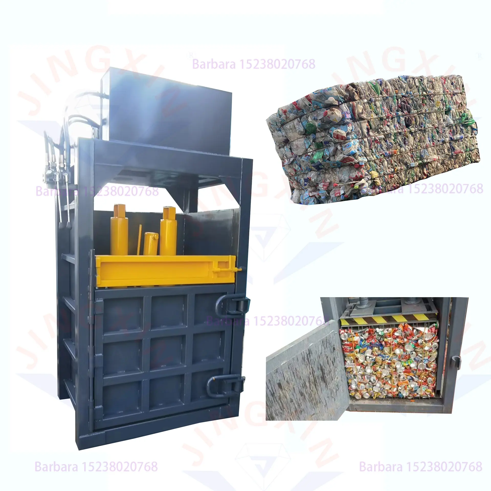 Equipo de máquina de pacas de fábricas para reciclar materiales producidos por prensa hidráulica de pacas