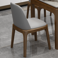 Table à manger rectangulaire en bois massif et chaises assorties Bjflamingo, table à manger rectangulaire marron luxueuse