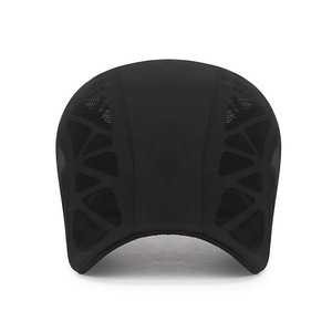 Men's Breathable Mesh Baseball Cap Summer Sun Protection Quick Drying Outdoor Hat Black - Product Image 1