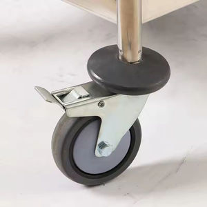 Lightweight Mobile Hotel Room Large Size Square Tube <strong>3</strong> Tiers Stainless Steel Serving <strong>Trolley</strong> Cart For Hotel And Restaurant - Product Image 2