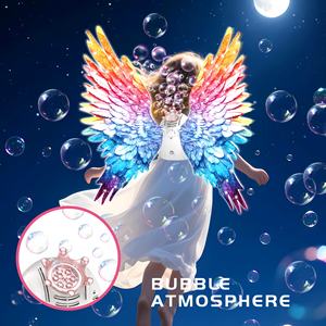 Alas de Mariposa de Plástico con Luces LED, Decoración para la Espalda, Juguete Eléctrico de Ángel Móvil para Niños, Accesorios de Elfo, Regalo para Niñas, Spray de Burbujas - Product Image 4