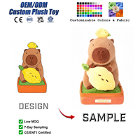 Peluche Capybara Personnalisable Mignonne et Adorable, Jouet en Peluche Citron Kawaii, Cadeaux d'Anniversaire et de Fêtes, Vente en Gros OEM ODM