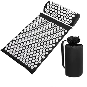 Châm cứu massage Yoga Mat trở lại cơ thể đầu cổ Chân Giảm Đau căng thẳng Spike acupressure Mat kim Massager Đệm gối