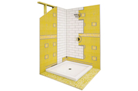 Imperméabilisation de la douche d'angle extérieure Membrane d'angle sans soudure pour baignoire et hammam avec des matériaux PP