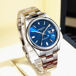 Nuevo Reloj de Pulsera <span class=keywords><strong>CHRONOS</strong></span> de Lujo para Hombre, Resistente al Agua, Luminoso, con Fecha, de Acero Inoxidable, de Cuarzo - Product Image 3