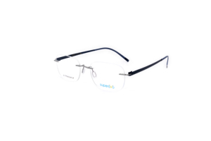 Superovoチタンリムレス透明グレー読書メガネクリア軽量光学眼鏡おしゃれなライトブループリントデザイン - Product Image 4