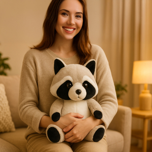 Boneka Rakun, Hewan Rakun Boneka Lembut, Boneka Bulu Halus Lucu untuk Hadiah Anak, Dekorasi Kamar Tidur & Kamar Bayi - Product Image 5