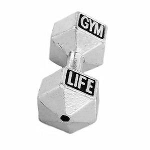 Pendentif perlé haltère haltère haltère en métal écologique <span class=keywords><strong>Crossfit</strong></span> Sport Inspire Train Beyond Pain Fit Mom Gym Life Live Fit - Product Image 4