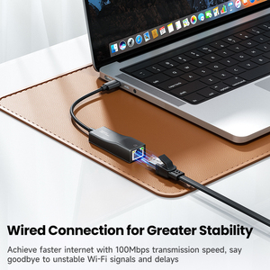 Toocki trình điều khiển miễn phí USB 2.0 ổn định có dây mạng <span class=keywords><strong>Adapter</strong></span> 100Mbps tốc độ plug-and-play dẫn chỉ số cho <span class=keywords><strong>Windows</strong></span>/MacOS máy tính xách tay sử dụng - Product Image 2