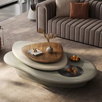 Muebles Modernos para Sala de Estar, Mesa de Centro, Juego de Mesa de Café de Lujo Nórdico, Mesa de Centro Simple e Irregular para el Hogar