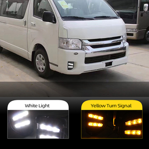 <span class=keywords><strong>ไฟ</strong></span>เดย์ไลท์ LED สำหรับรถยนต์ พร้อมรีเลย์กันน้ำ สำหรับ Toyota Hiace ปี 2014 2015 2016 2017 2018 พร้อมไฟเลี้ยวสีเหลือง 12V - Product Image 4