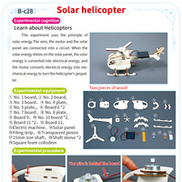 Kit de matériel pour cours d'expériences scientifiques pour étudiants, hélicoptère solaire pliable en plastique et bois à monter soi-même