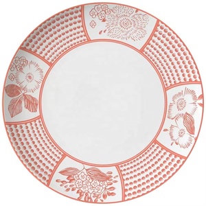 Vente en gros de plats en porcelaine fine rose classique européenne pour mariages - Product Image 4