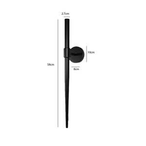 Aplique de Pared de <span class=keywords><strong>Hierro</strong></span> Minimalista Moderno, Portavelas de Metal Negro Mate para Sala de Estar, Dormitorio y Decoración del Hogar, Adorno Colgante de Pared - Product Image 6