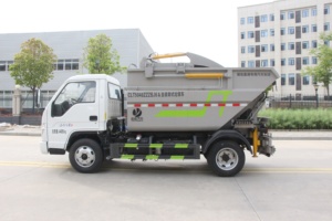 شاحنة نفايات محمولة جديدة 4×2 مع حاويات، شاحنة ضغط القمامة، بيع بالجملة من المصانع بأسعار منخفضة - Product Image 4