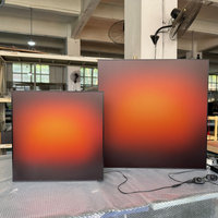 Panneau acrylique moderne minimaliste à rétroéclairage dégradé avec variateur d'intensité, art mural LED lumineux d'ambiance de luxe