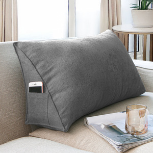 Cojín de Soporte Lumbar Portátil, Respaldo Triangular con Funda Lavable Extraíble, Relleno de Algodón para Sofás y Hoteles - Product Image 6