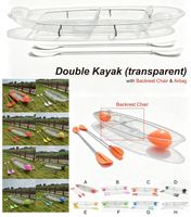 Tas Apung Samping Kursi Kayak PC Double Seat dengan Dayung Ganda untuk Photo Booth Desain Baru Dari China Lumark Tahan UV