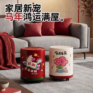 Poubelle de Nouvel An Get Rich Taille L avec roulettes, portable, pour intérieur, design haut de gamme, couvercle inclus - Product Image 2