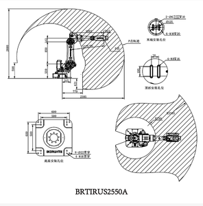 หุ่นยนต์อุตสาหกรรมรุ่น BRTIRUS2520B ระยะการทำงาน 2100 มม. รับน้ำหนักได้ 10 กก. เหมาะสำหรับงานเชื่อมและปั๊มขึ้นรูป - Product Image 3