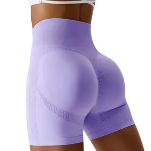 Women Seamless Fitness Clothing High Waist Gym Scanties Sportswear Female Workout Running Sports Yoga Short Pants