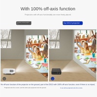 Mini projecteur DLP LED sans fil portable D13 HD 720P sans écran pour cinéma maison avec 2 Go de RAM et Wi-Fi 2,4 G/5 G