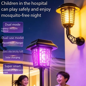Lampe anti-moustiques solaire pour l'intérieur et l'extérieur, étanche, avec lumière chaude et lumière UV, portable, sans fil, anti-insectes - Product Image 5