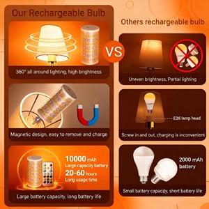 Lampada a Mais RGB Magnetica Ricaricabile 10W, Luce Notturna Atmosferica a Luminosità Completa, Lampada da Parete e da Tavolo per Casa con Batteria ad Alta Capacità - Product Image 3