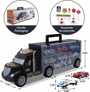 Juego de Transporte con 12 Vehículos de Metal Fundido a Presión, Camiones y Coches, Regalo Ideal para Niños de 3 a 7 Años - Product Image 6