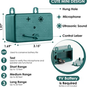 Dispositivo Antiabbaio per Cani da Esterno e Interno, Silenziatore Ultrasonico per Cani, Controllo del Latrato dei Cani - Product Image 3