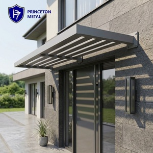 <span class=keywords><strong>Auvent</strong></span> horizontal <span class=keywords><strong>en</strong></span> aluminium thermolaqué Princeton avec persiennes, écran d'ombrage extérieur <span class=keywords><strong>pour</strong></span> véranda, <span class=keywords><strong>garage</strong></span>, ombrage extérieur - Product Image 3