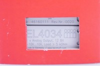 Plc El4034 4 Kanallı Analog Çıkış Modülü -10v..+10v 12 Bit Garantili Ürün için Orijinal Ambalaj