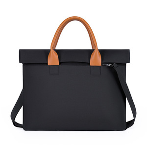 Sac pour ordinateur portable grande capacité, mallette d'affaires, sac à main élégant et simple pour femme, personnalisable avec logo, sacoche de conférence pour enseignant - Product Image 2