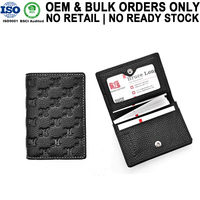 Dompet Pria Kulit Asli Buatan Tangan Berkualitas Tinggi, Model Clutch Mini, Logo Embos, Resleting Pendek, Trendi Terbaru