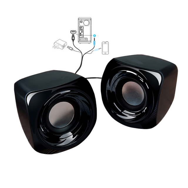 Factory Supply Mini USB 2.0 Computer Wired Speakers PC Smart Phone Speaker