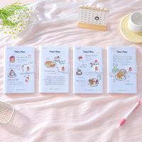 Carnet A5 avec couverture en PVC, fermeture magnétique, 76 feuilles, 80 g/m², illustration de menu alimentaire du jour, ligné, papeterie pour étudiants, vente en gros