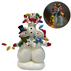 Décorations <span class=keywords><strong>de</strong></span> Noël LED Lumineuses pour Intérieur/Extérieur : Renne Traînant Chariot, Père Noël, <span class=keywords><strong>Bonhomme</strong></span> <span class=keywords><strong>de</strong></span> <span class=keywords><strong>Neige</strong></span> – Blanc Chaud 2700K, IP20, DC6V, Facile à Installer - Product Image 3