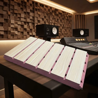 Panneau mural acoustique en bois MDF de qualité supérieure à lattes, insonorisant, ignifuge, à NRC élevé, pour bureau, studio, salon