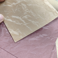 Cuir synthétique semi-PU lisse avec grain de papier, tissu en cuir artificiel PVC pour sacs à main
