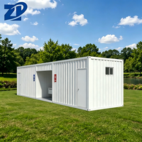 Toilettes publiques portables faciles à assembler avec douche, fabriquées en panneaux sandwich