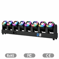 Lampu Panggung LED Moving Head Bar Wash RGBW 8x60W DMX512 RDM Aux Pixel Control Strobe CRI95 3200-7800K untuk Sewa Acara/Pernikahan