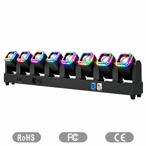 Barre <span class=keywords><strong>de</strong></span> projecteurs mobiles LED RGBW 8x60W pour scène, DMX512 RDM, contrôle auxiliaire par pixel, stroboscope, CRI95, 3200-7800K, pour <span class=keywords><strong>location</strong></span> événementielle/mariages - Product Image 1