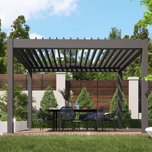Smart Aluminum Alloy Garden <strong>Pergola</strong> Rain Sensor Economical Waterproof Electric Louvered <strong>Gazebo</strong> Outdoor Made in <strong>China</strong> Upgrade - Product Image 1